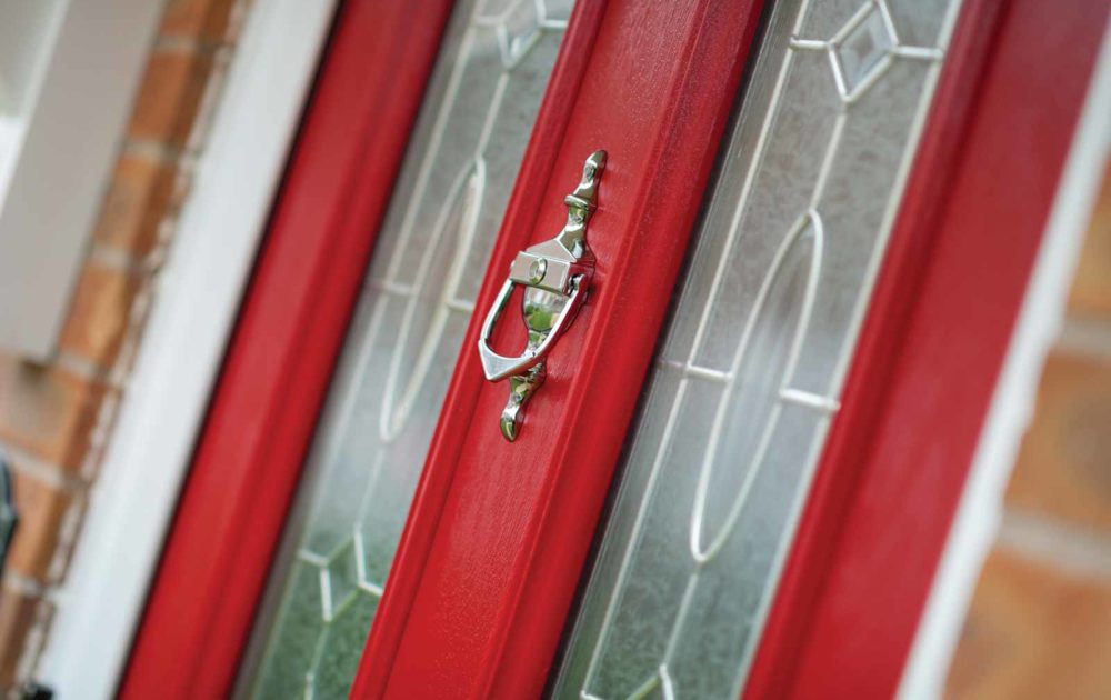 red composite front door